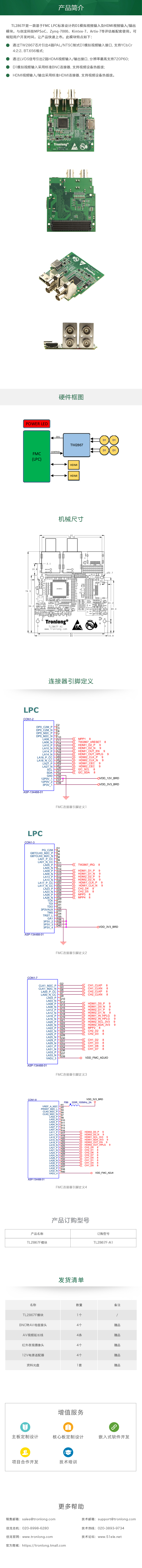 TW2867|FMC-LPC|4路D1|HDMI|PAL/NTSC/SECAM