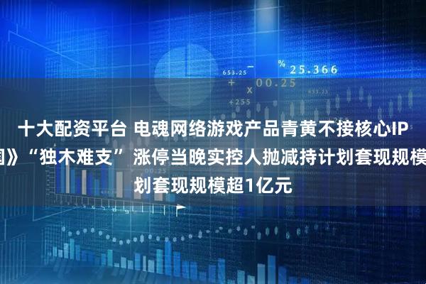 十大配资平台 电魂网络游戏产品青黄不接核心IP《梦三国》“独木难支” 涨停当晚实控人抛减持计划套现规模超1亿元